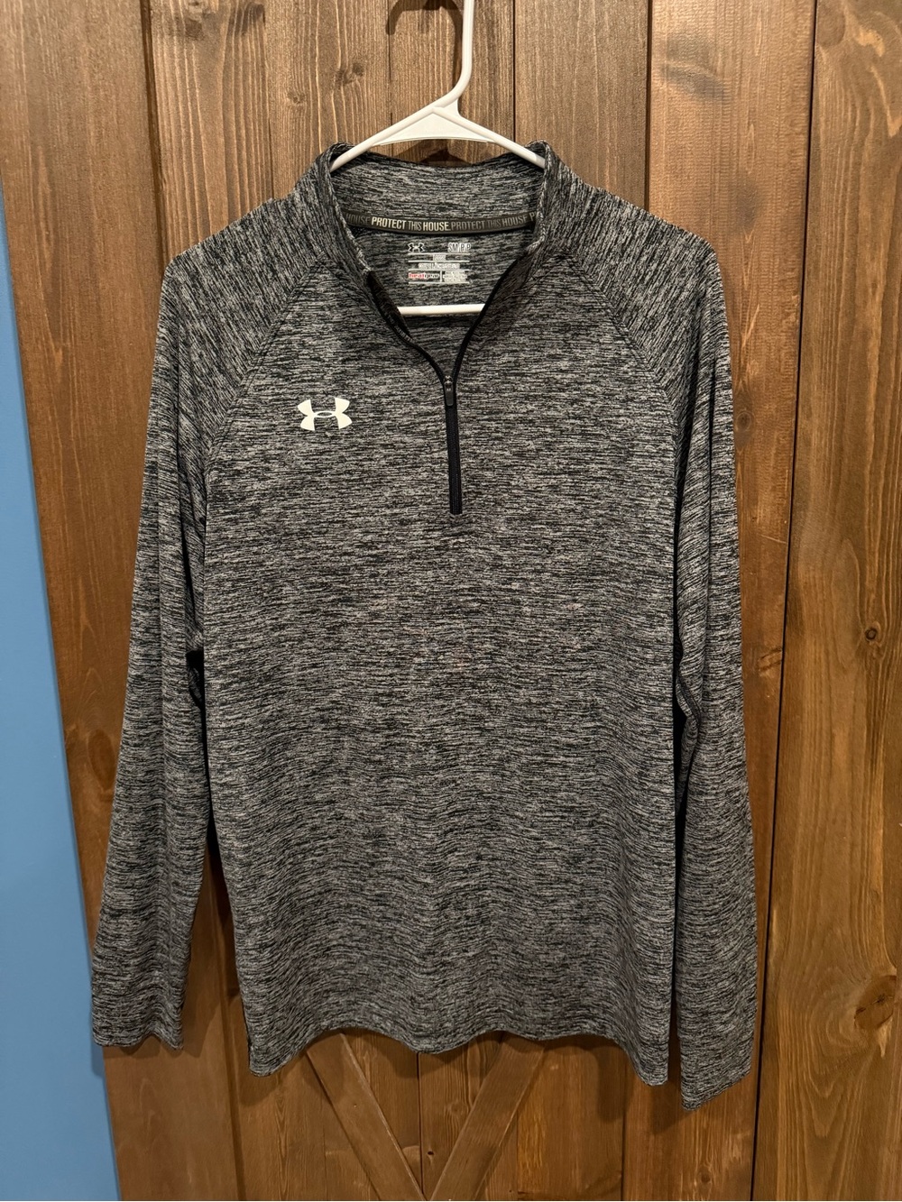Under Armour Black & Gray Heather Quarter-Zip Performance Pullover